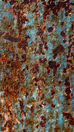 Full frame shot of rusty metal wall