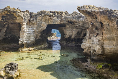 Scenic view of rock formations