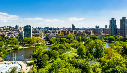 Central park aerial view in manhattan, new york.