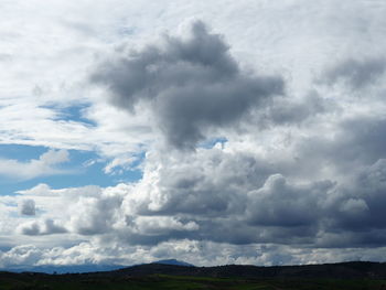 Scenic view of landscape against cloudy sky