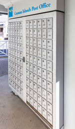 Close-up of telephone booth