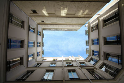 Low angle view of buildings against sky