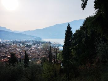 View of townscape against sky