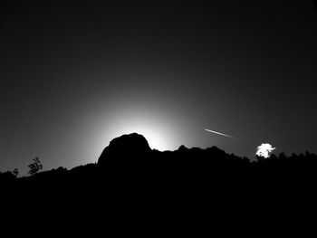 Scenic view of mountains against clear sky