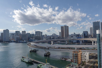 Scenery seen from the road part of rainbow bridge people can also walk across the bridge