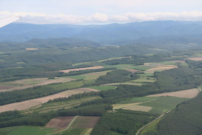 Aerial view of landscape against sky