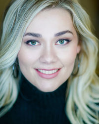 Close-up portrait of young woman