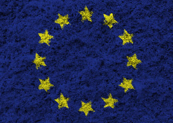 Full frame shot of european union flag painted on wall