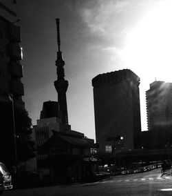 City street with buildings in background