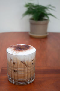 Close-up of coffee on table