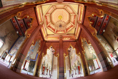 Low angle view of ceiling of building