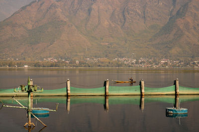 Scenic view of lake against mountains