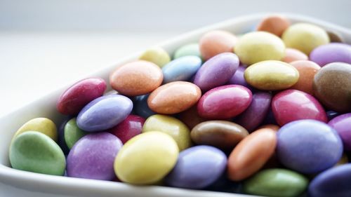 Close-up of colorful candies