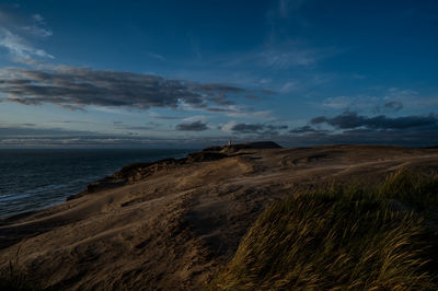 Rubjerg knude lighthouse at dusk, denmark