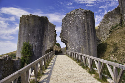 View of bridge over sea against sky