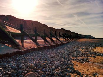 Sun shining through clouds