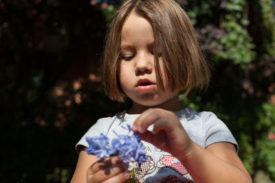 Close-up portrait of a girl