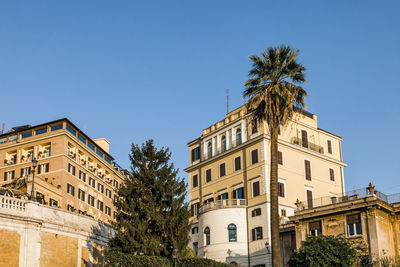 Low angle view of building against clear sky