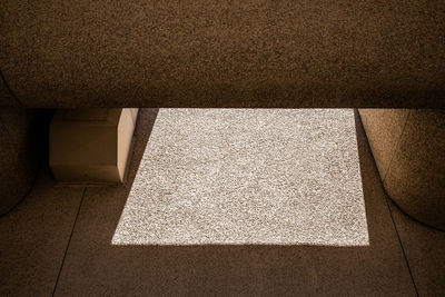 High angle view of footpath