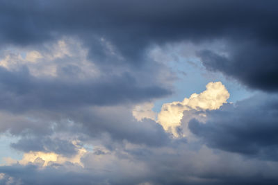 Low angle view of clouds in sky