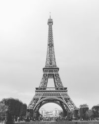 Low angle view of eiffel tower