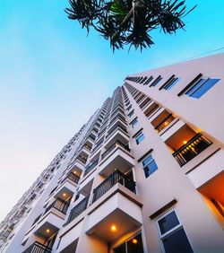 Low angle view of building against clear sky