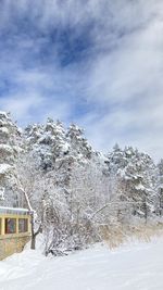 Snow covered mountain against sky