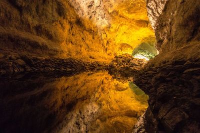 Rock formations in cave