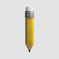 Close-up of yellow pencils against white background