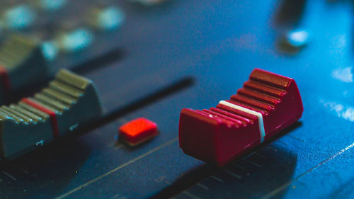 Close-up of computer keyboard on table