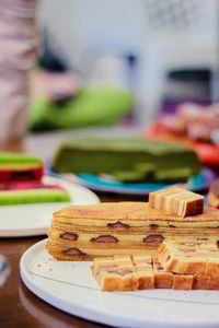 Close-up of food on table