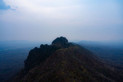 Scenic view of rocky mountains against sky