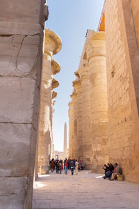 Stone pillars. luxor, egypt.