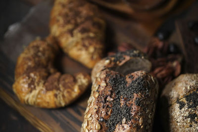 Close-up of bread in store