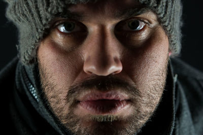 Close-up portrait of man