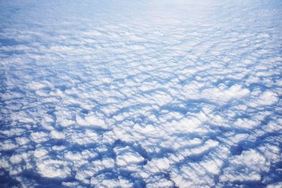 High angle view of snow against sky