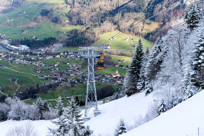 Cable car in wirzweli, switzerland