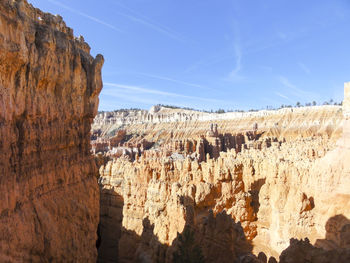 Low angle view of landscape against sky