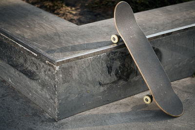 High angle view of skateboard