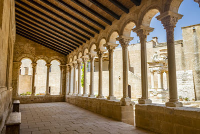 Corridor of old building, portico