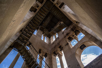 Low angle view of historical building against sky