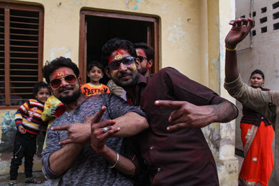 Portrait of young man wearing sunglasses