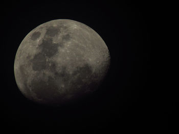 Low angle view of moon in sky