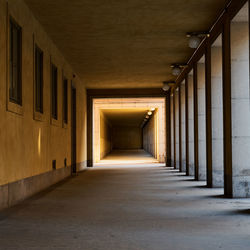 Empty corridor of building