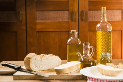 Close-up of food on table