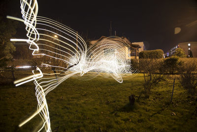 Light trails at night