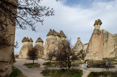 Scenic view of rock formations against sky