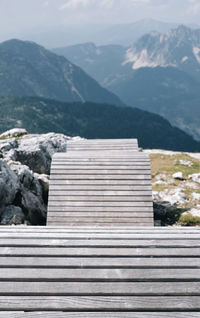 High angle view of staircase