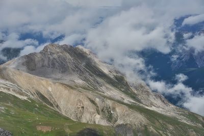 Low angle view of mountain against sky