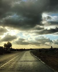 Country road at sunset